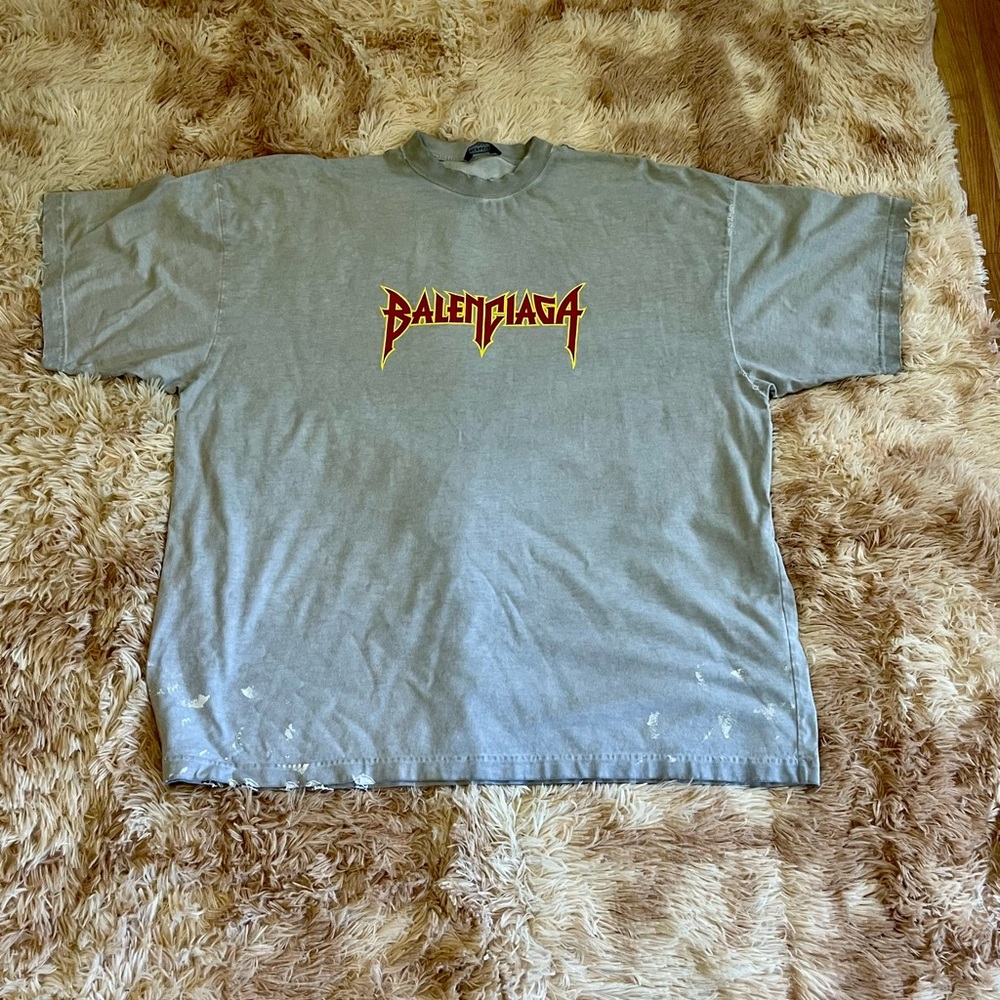 Balenciaga Gray Short Sleeve Tee